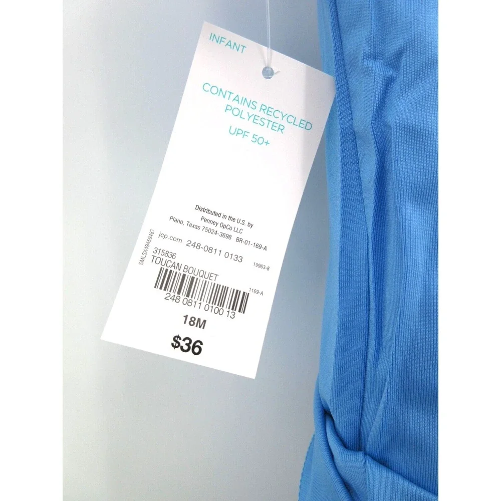 UPF 50+ OUTDOOR OASIS SWIM TRUNKS WITH RASH GUARD Infant Boy‎ 18 Mo Blue Parrot